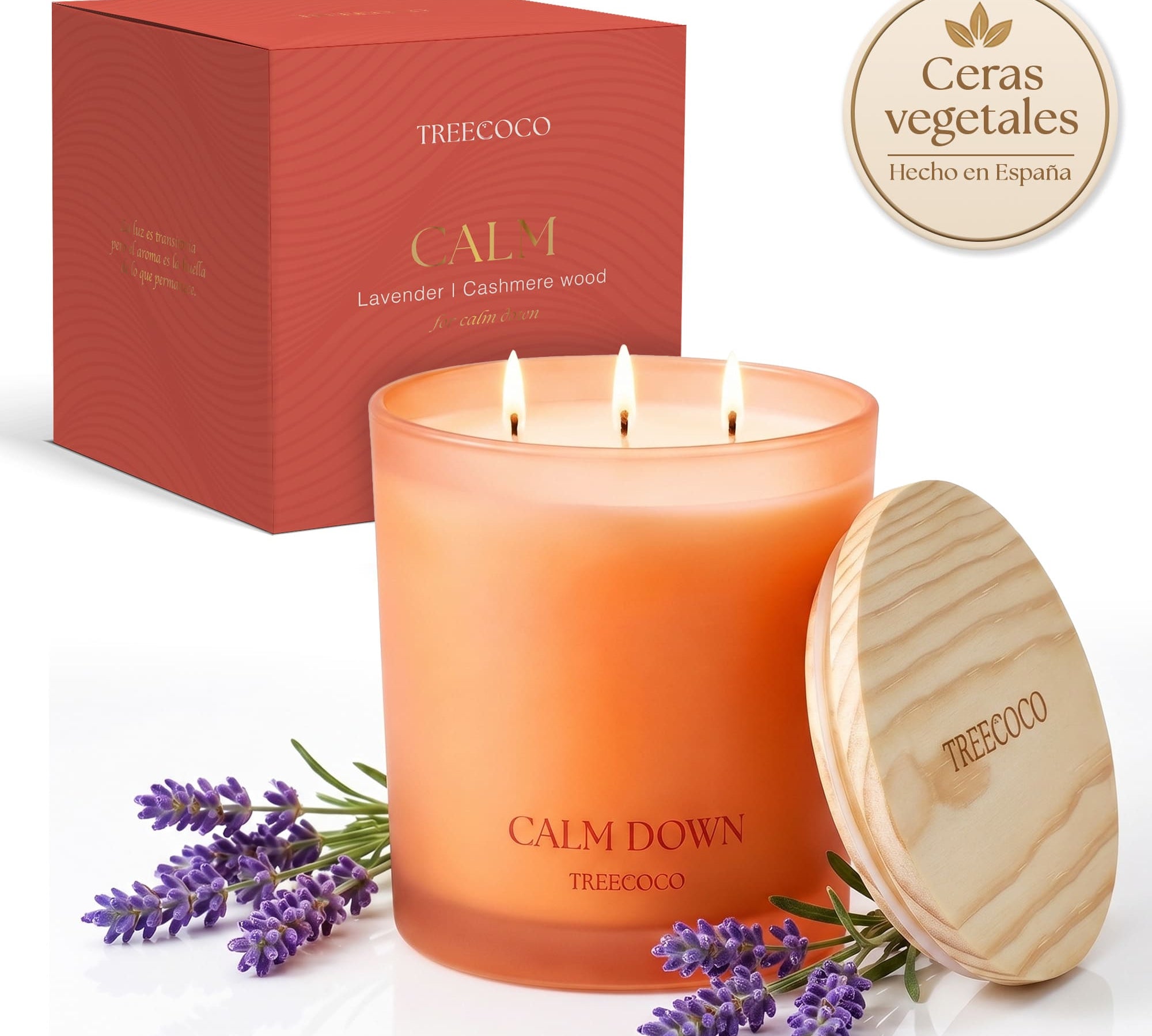 Vela aromática lavanda relajacion