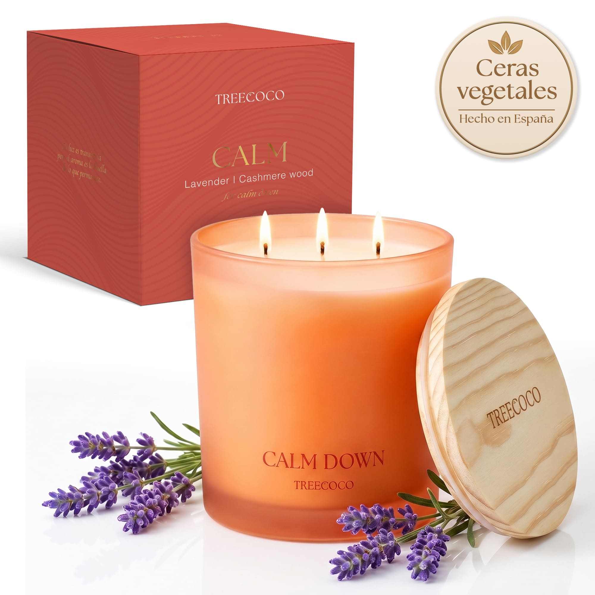 Vela aromática lavanda relajacion