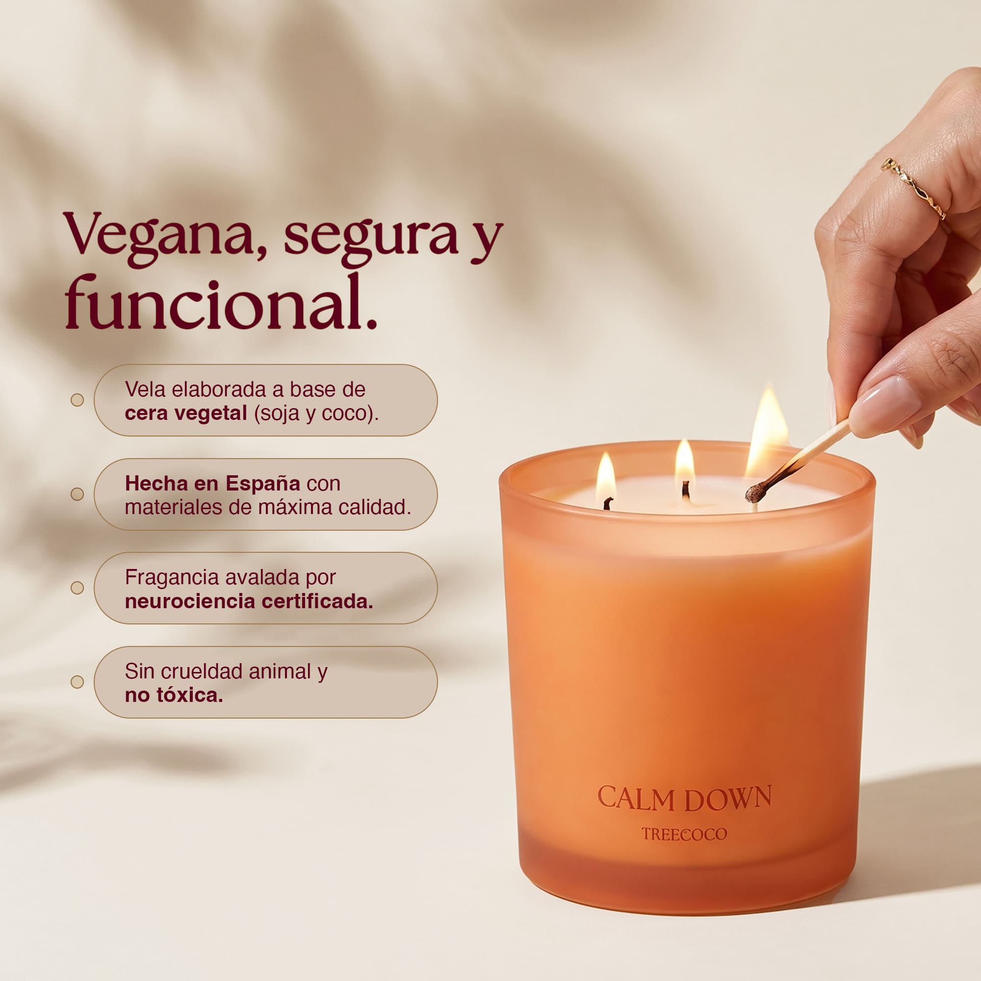Vela aromatica lavanda relajacion