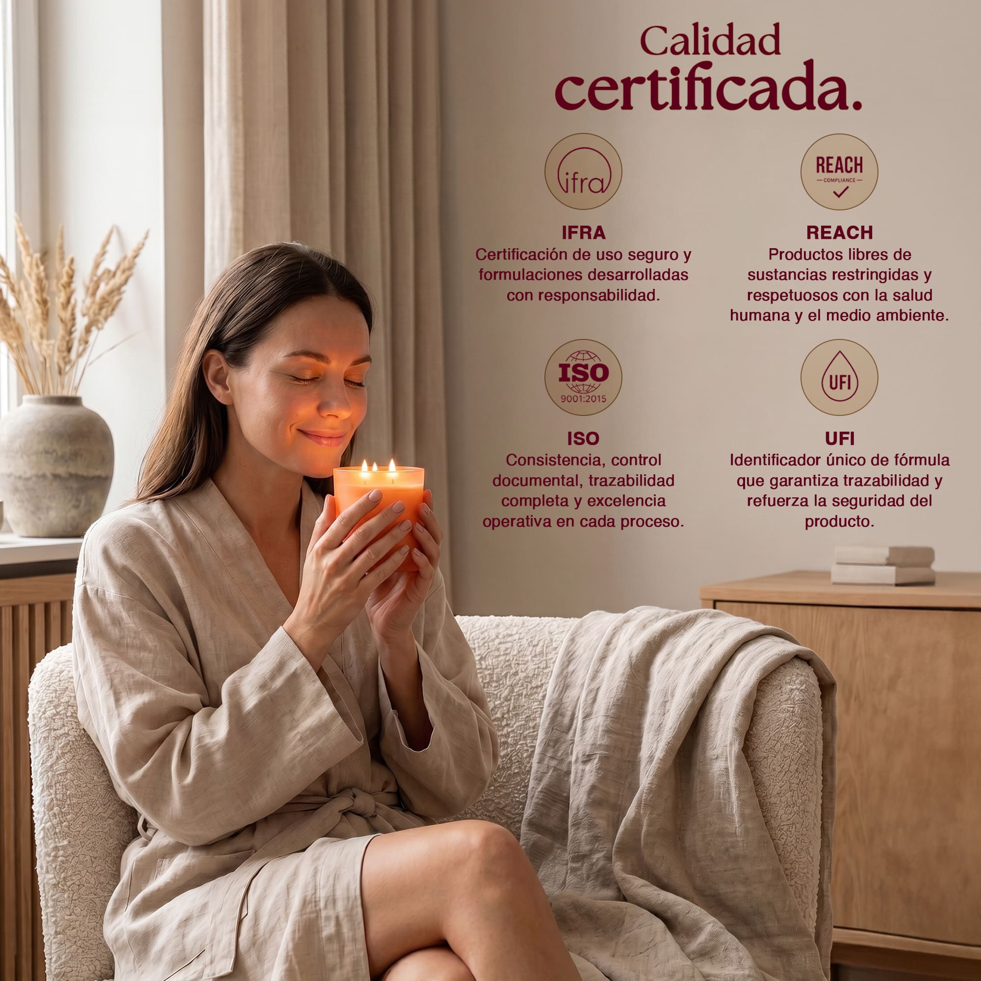 Vela aromatica lavanda relajacion