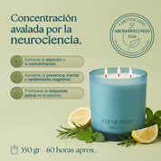 Vela aromática estudio concentración