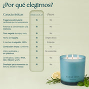Vela aromática estudio concentración