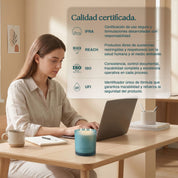 Vela aromática estudio concentración